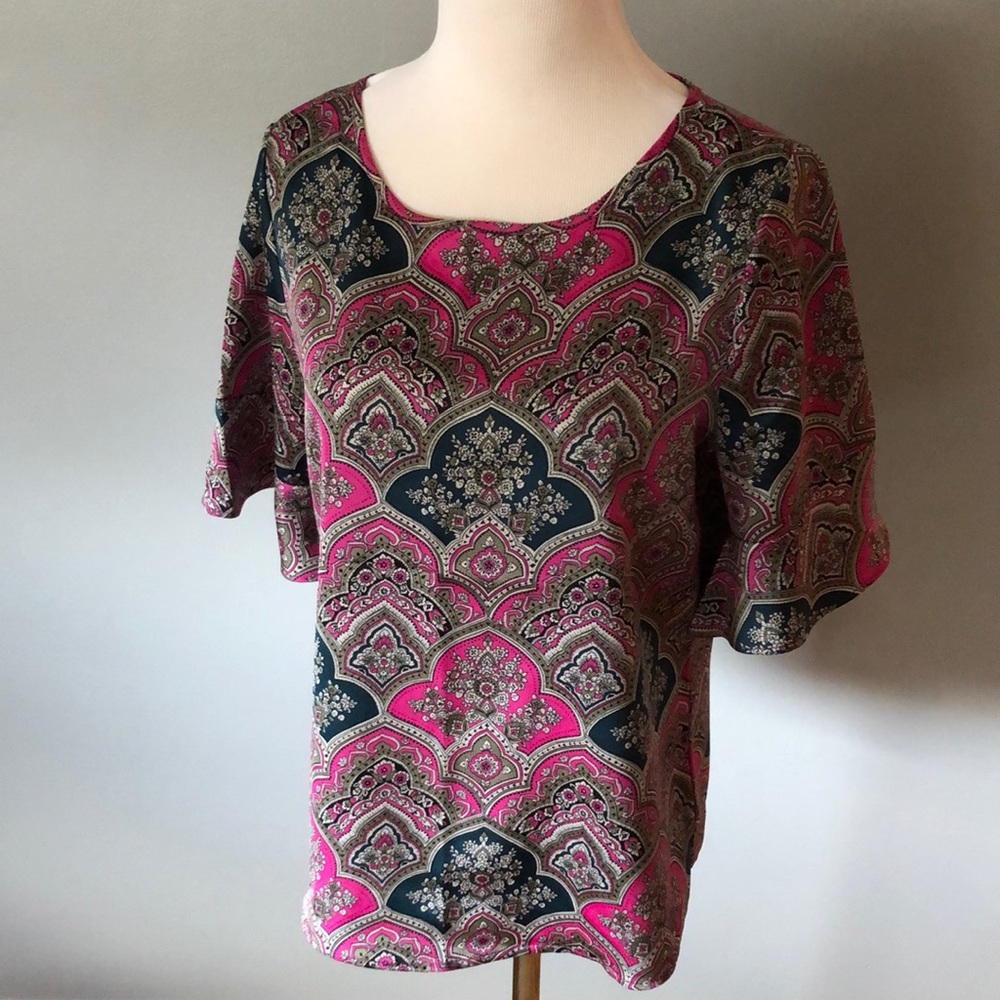 The Limited paisley flutter sleeve blouse S